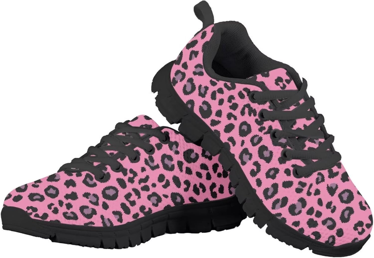 Funnydude Cute Print Girls Tennis Shoes Lightweight Breathable Sneakers Lace up Shoes for School