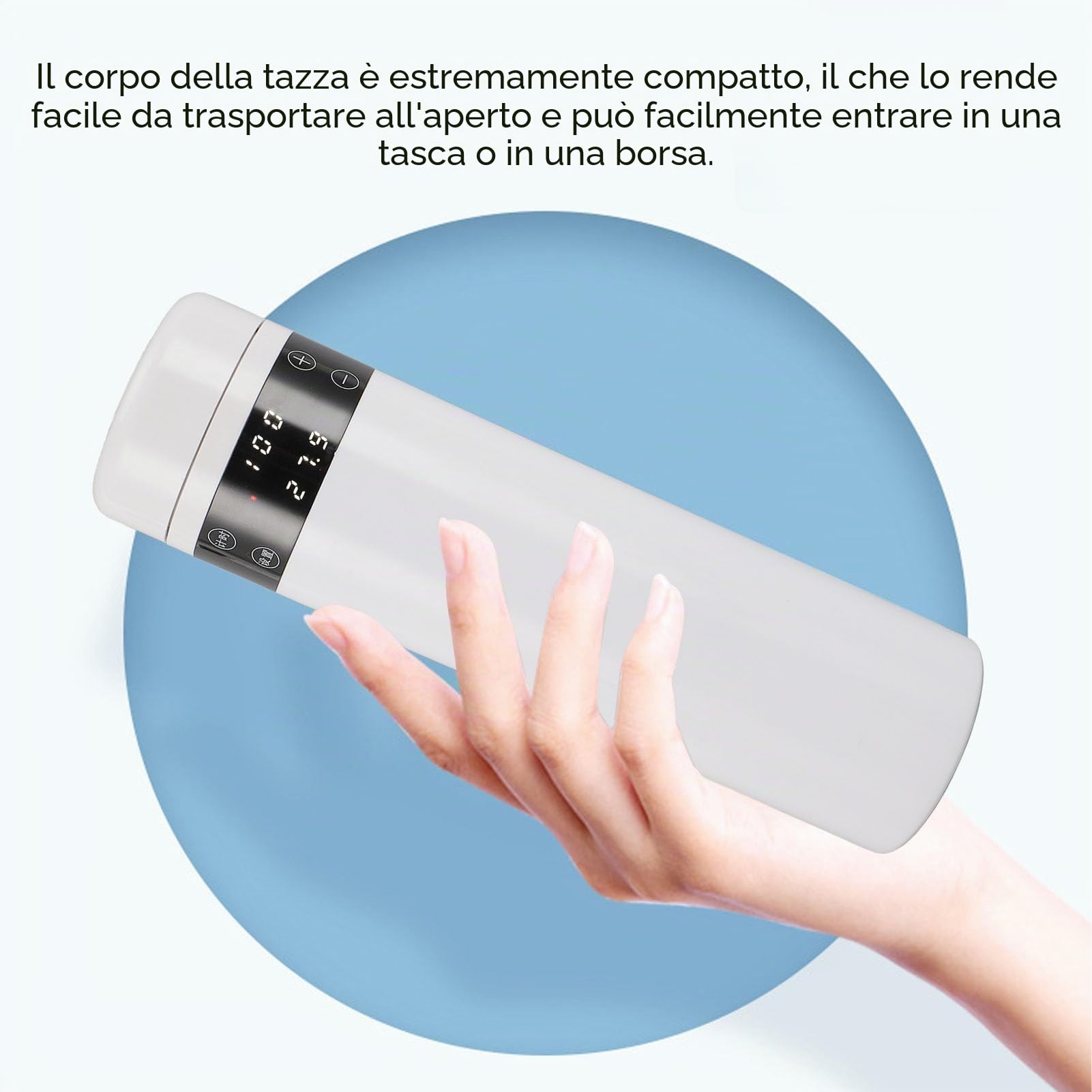 Tazza per Scongelamento del Seme Congelato, Prestazioni Termiche Superiori, Materiale ABS da 200 Ml per Bovini con Cavo di Alimentazione per Auto, Batteria da 3200 MAh