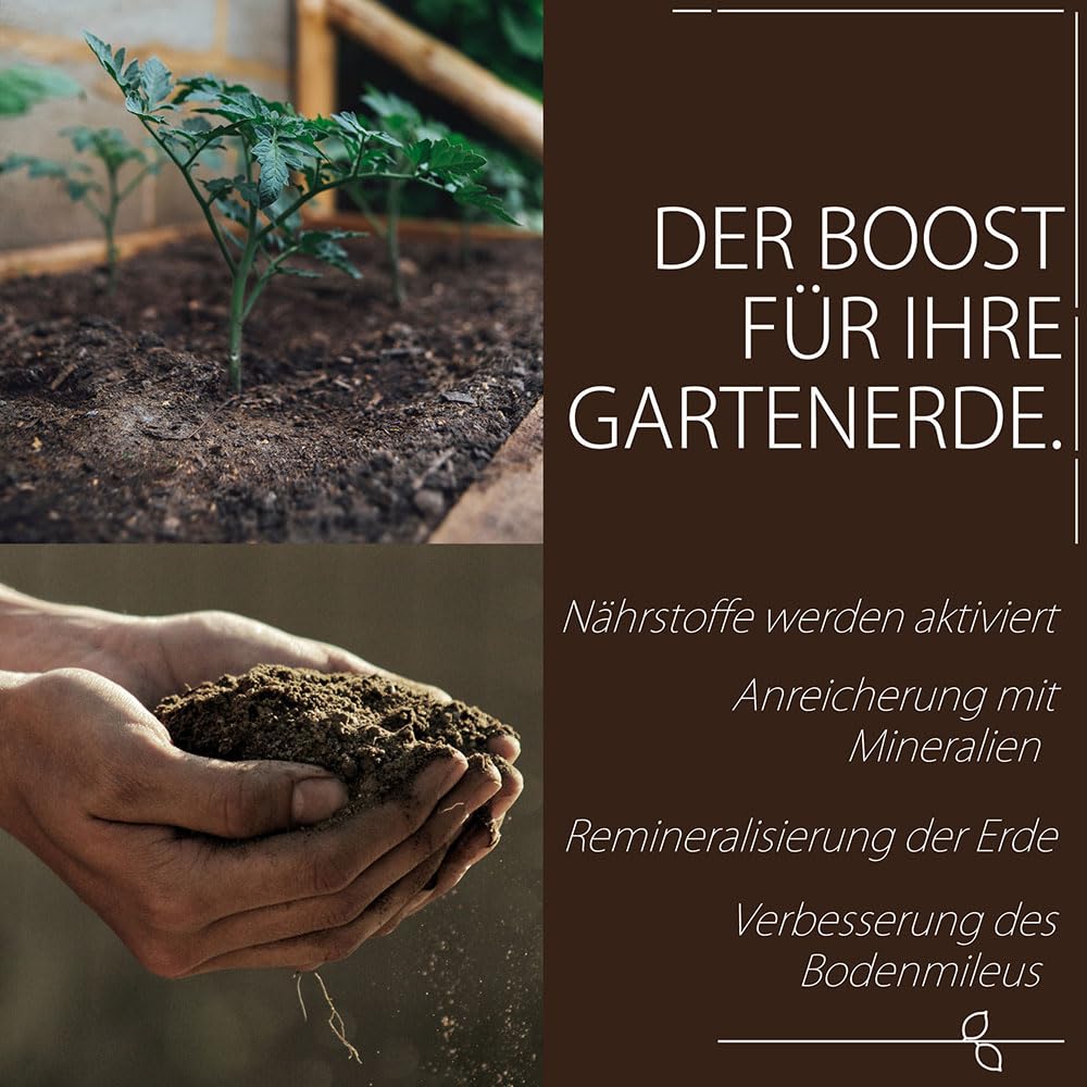 BodenHerz Bodenaktivator 25 kg, mit Mineralien 100% Natürlich mit Langzeitwirkung zur Bodenverbesserung Bodengesundheit für Beet und Rasen petigi
