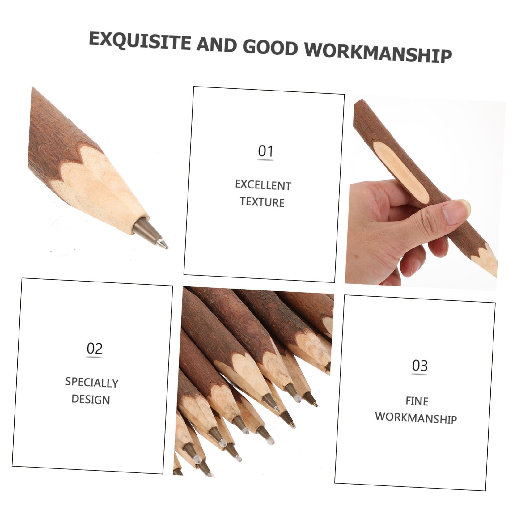 80 Pièces Stylo à bille Brindille stylos bille crayon bille stylo fantaisie stylo à bille pratique surligneur des stylos stylo à bille domestique stylo d'écriture pratique en bois