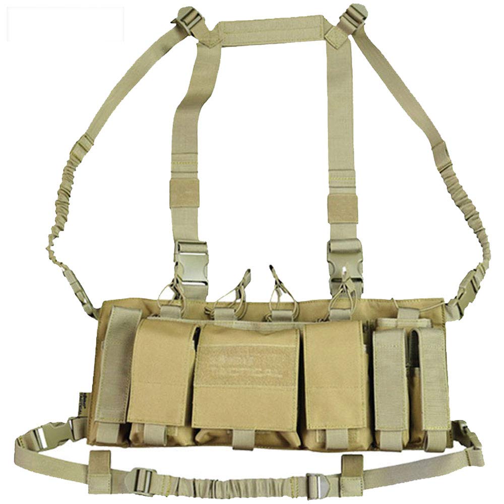 Kombat Tactical Cayote Combat Tactical Army Trojan Chest Rig Utility Webbing Pouch Molle Vest Military