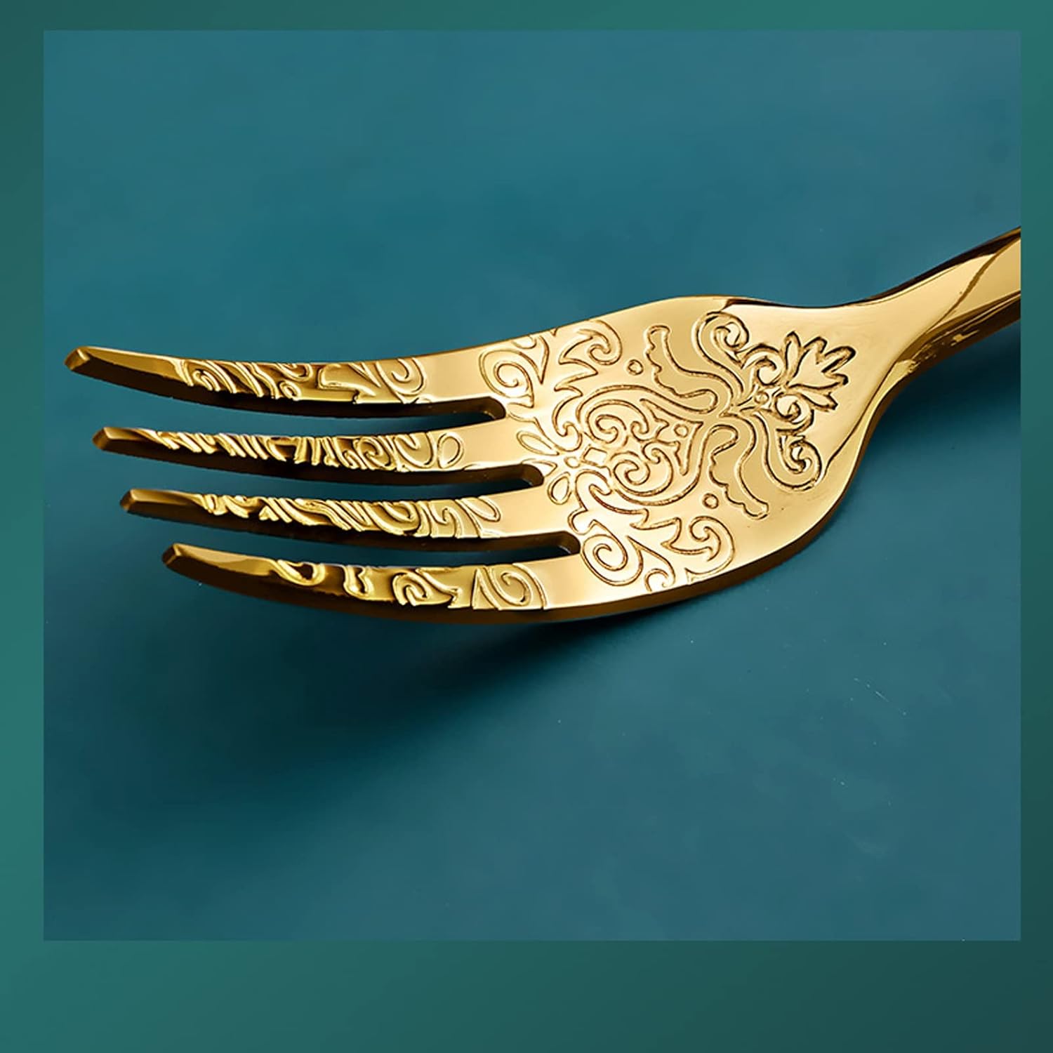 Dinner Forks Kitchen Tableware Fork Embossed Simple Stainless Steel Restaurant Hotel Accessories