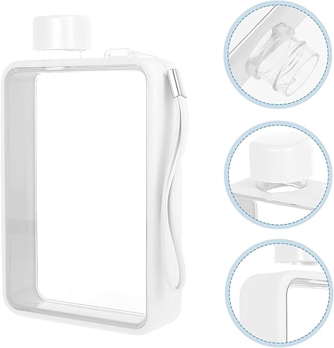 Miniatura 4 de SEWACC Botella de agua plana de 128 onzas botella de viaje de plástico portátil para gimnasio botella de agua de viaje botella de beber para