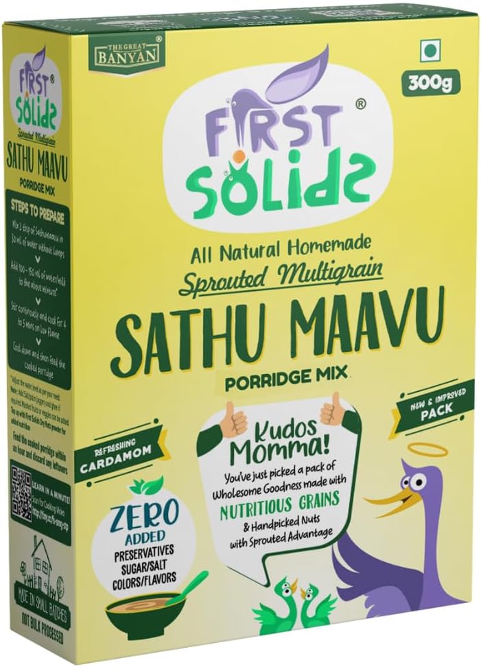 Sprouted Multigrain Sathu Maavu 300g | Homemade Natural Sathumaavu | Wholesome Healthy Mix with Sprouted Grains, Millets and Nuts | No Added Sugar, Salt & Preservatives