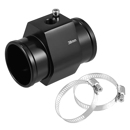 X AUTOHAUX 1 Unidades de 1.496 in Universal Aluminio Temperatura Temperatura Junta Tubo Sensor Sensor Radiador Manguera Adaptador con Abrazaderas de