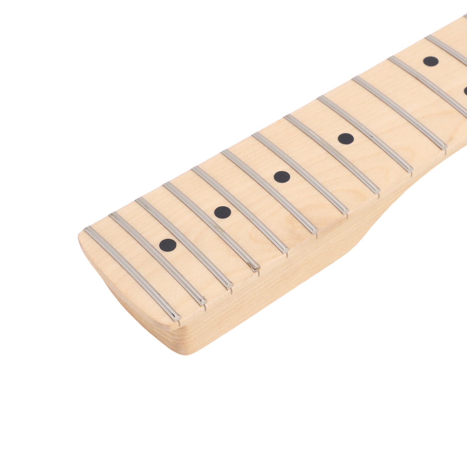Fockety Manico per chitarra elettrica di ricambio ST, truss rod a doppia azione, tastiera in acero per mano destra, 22 tasti, capotasto in osso, fori di accordatura preforati da 10 mm