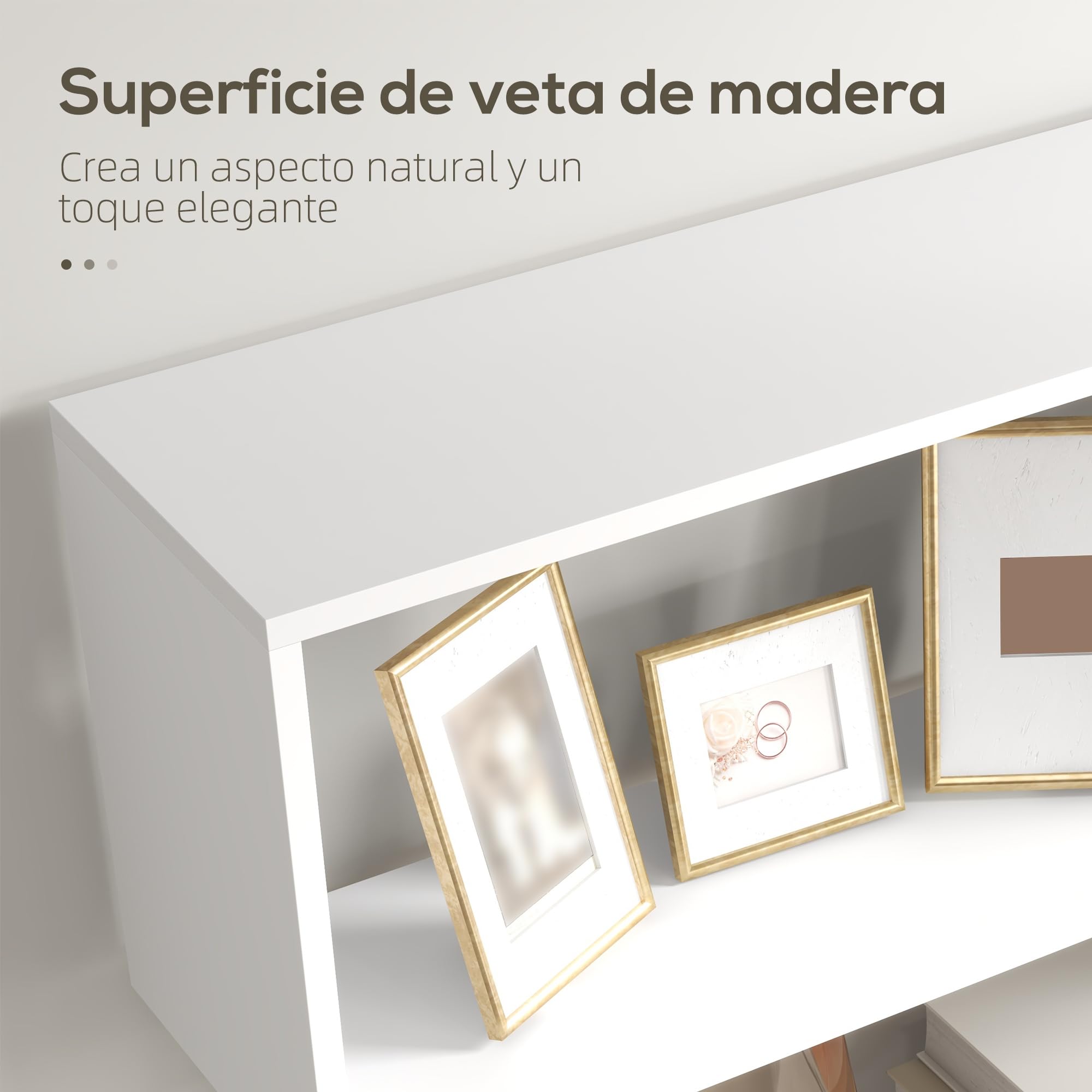 HOMCOM Biblioteca, Librería de 6 Niveles, 80x23x192 cm, Estantería para Libros, Estantería Moderna para Salón, Dormitorio, Estudio, Oficina, Blanco
