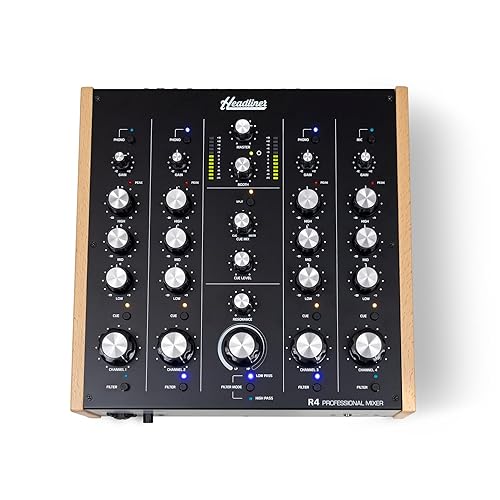 Headliner R4 4-Channel analog rotary DJ mixer with built-in Filter