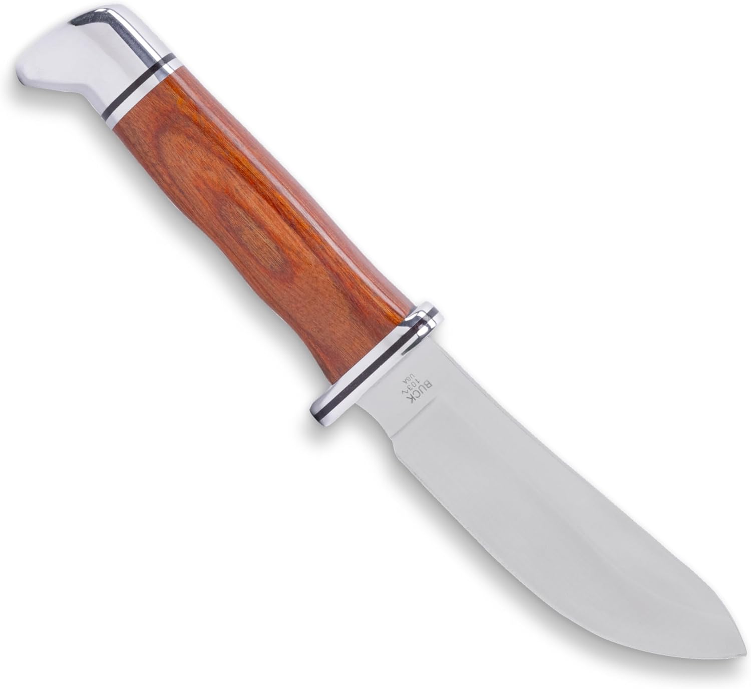 Buck Knives 103 Skinner Hunting Knife, 4" Fixed Blade, Full Tang Design, DymaLux Cocobolo Heritage Handle, 420HC Stainless Steel Skinner Blade, Sheath Included, Knife Made in the USA, 4.3 oz