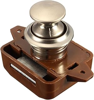 YHTPIX Push Lock Button Catch Lock Cupboard Door Knob Motorhome Boat RV Cabinet Drawer Push Latch Desk Drawer Furniture Lock