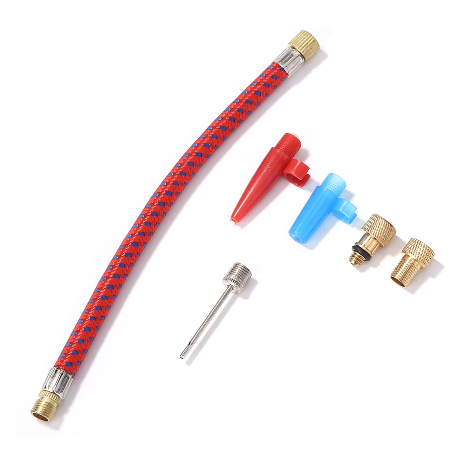 6 sztuk/zestaw koło do opon rowerowych pompa powietrza adapter piłka napompowanie igła M rower górski złącze zaworu zestaw węży narzędzia rowerowe części rowerowe