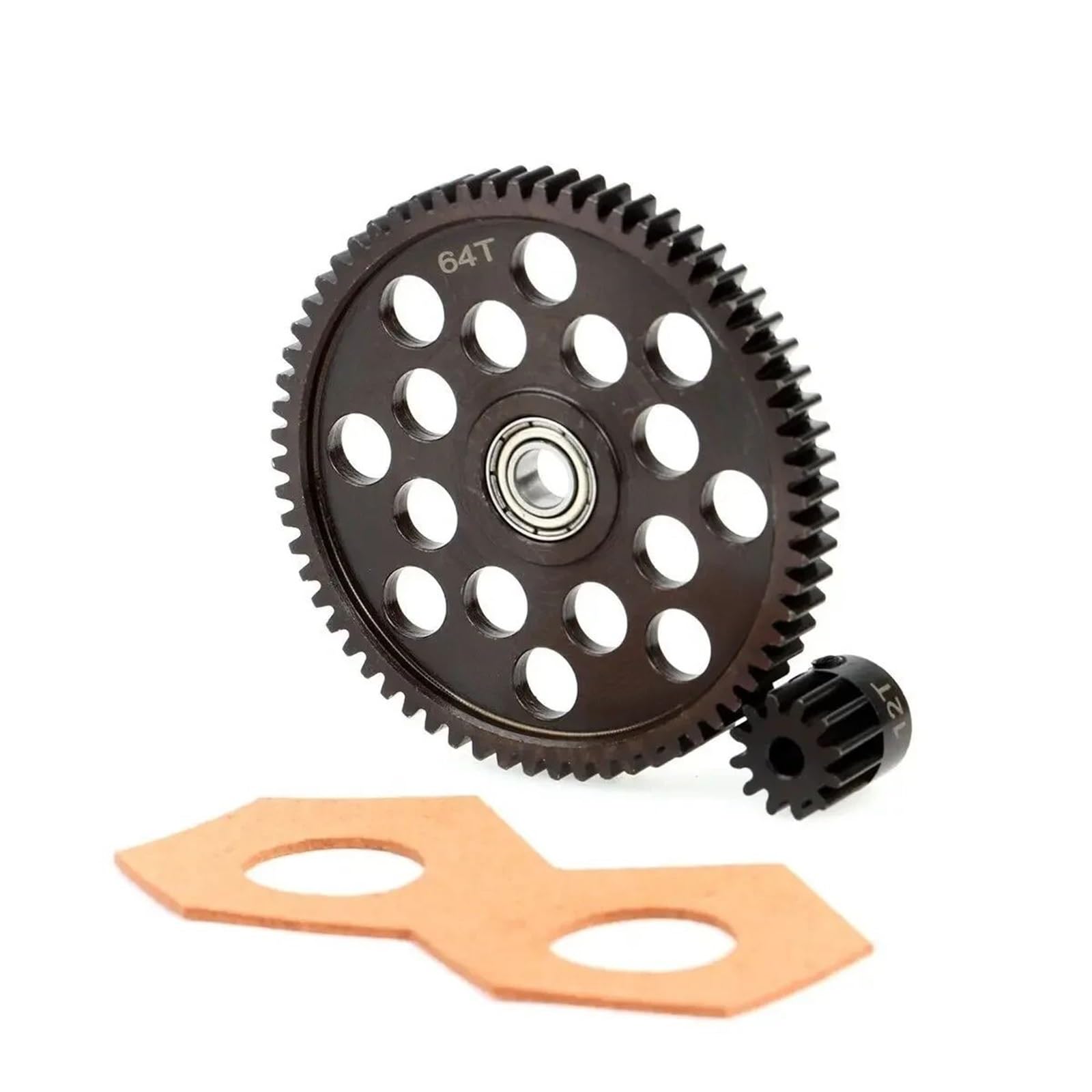 pour Axial RR10 pour Yeti 90048 1/10 Pièces Rechange Voiture RC Couronne 64T Acier Trempé 32P Pignon 12T Accessoires Améliorations RC Voitures Pièces