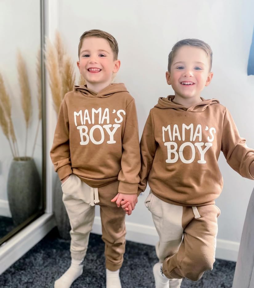 Miniatura 2 de Conjunto de 2 piezas para bebé recién nacido, sudadera con capucha y letras, camiseta de manga larga, pantalones deportivos, ropa de otoño para