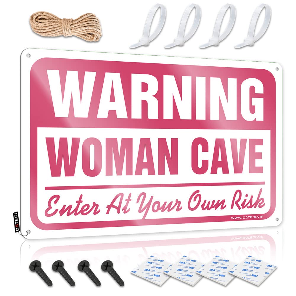 Art Soft Area Cottage Warning Woman Cave Enter At Your Own Risk For Barn - Funky Room Decor Customizable(30X40CM)