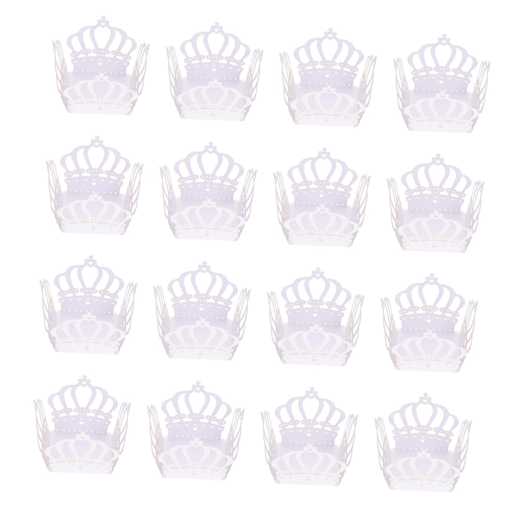 Cabilock 50Pcs Decorative Chocolate Holder Trays for Party Table Centerpieces Lace Crown Edged Paper Wrappers for Wedding and Birthday Confectionery