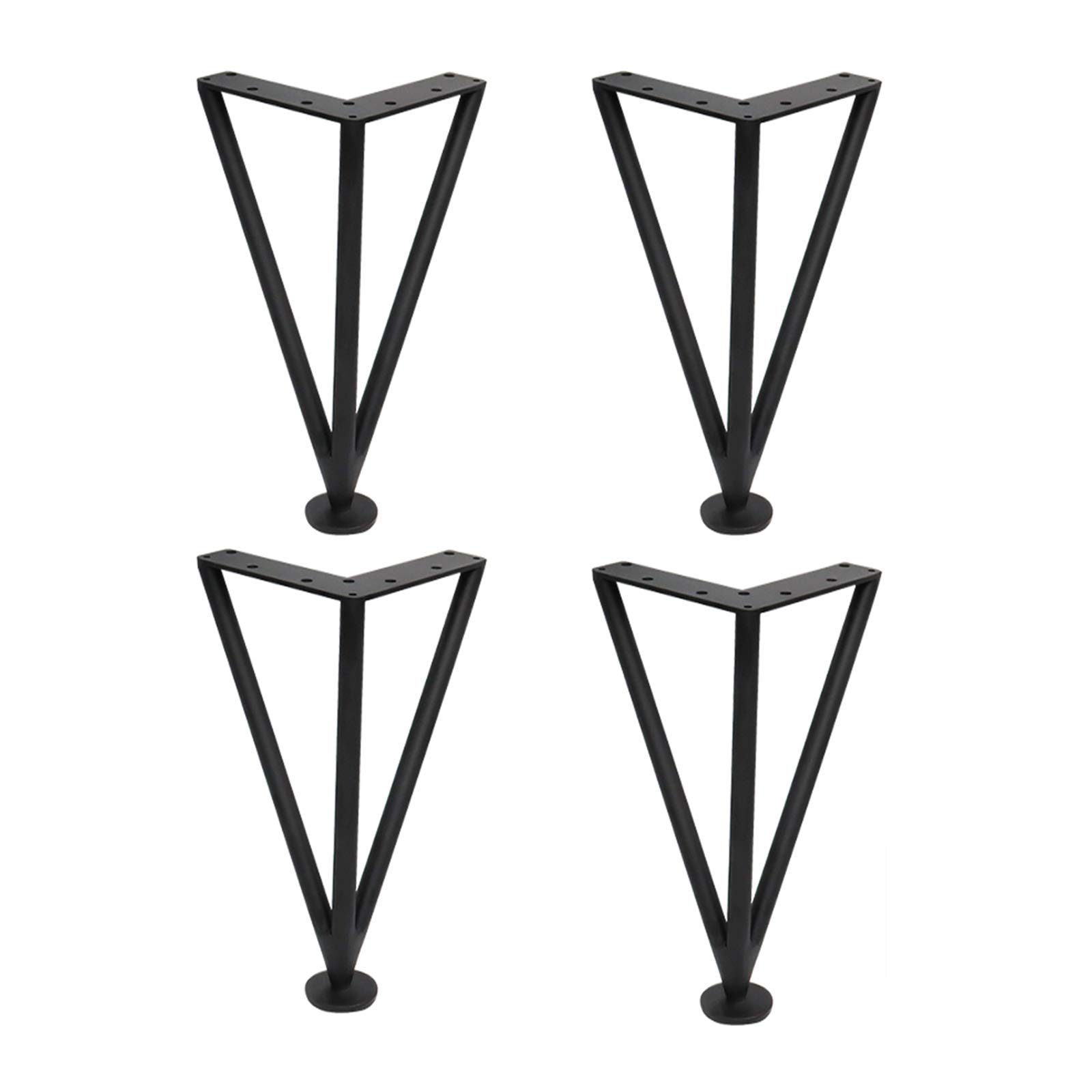 Patas Para Mueble de Metal, Patas Regulables de Sofá, Patas de Gabinete Dorados, Soporte Triangular,Con Tornillos de Montaje (250mm/9.84in,black)