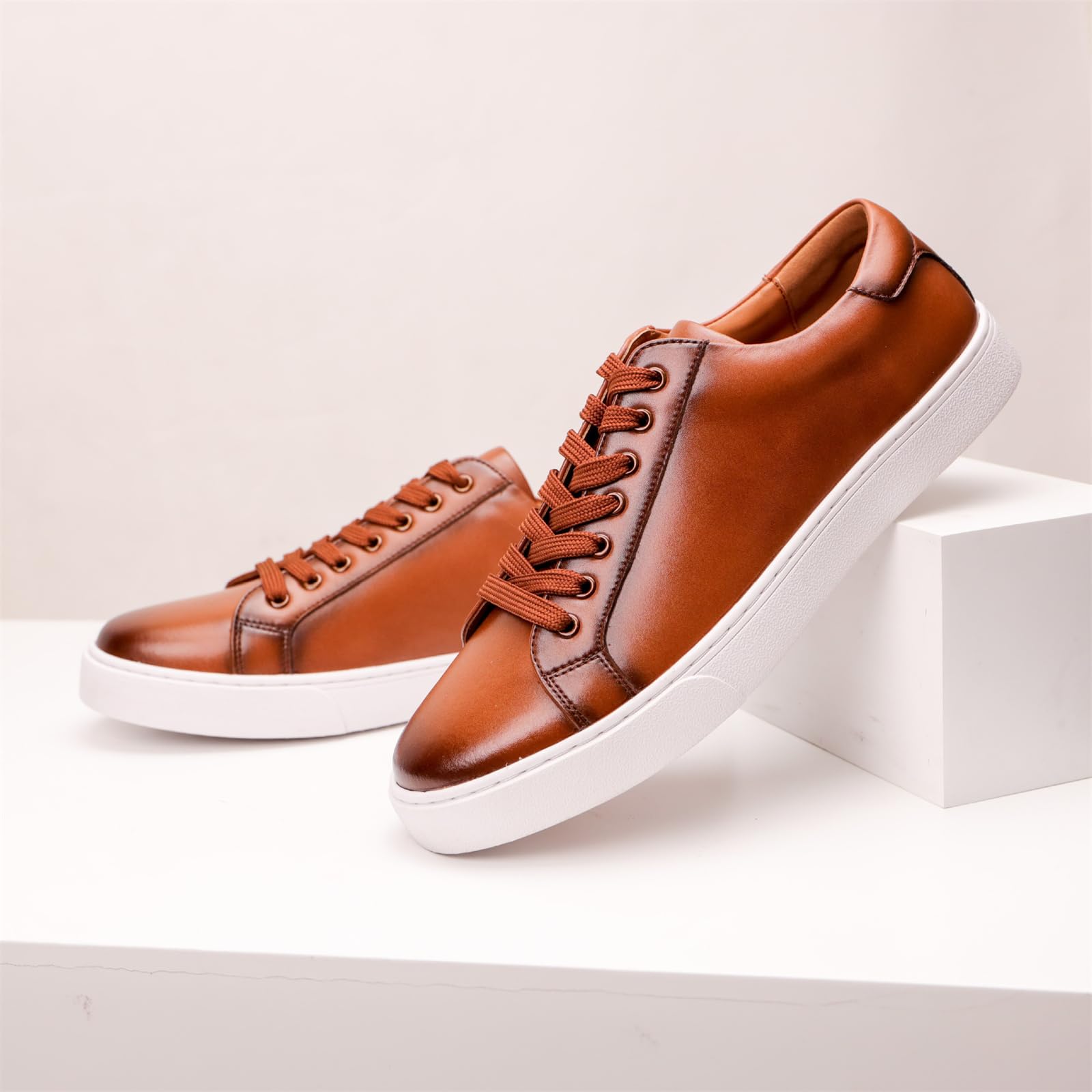Scarpe da Ginnastica Eleganti da Uomo con Punta Liscia Casual Classiche Stringate da Lavoro Formali da Passeggio