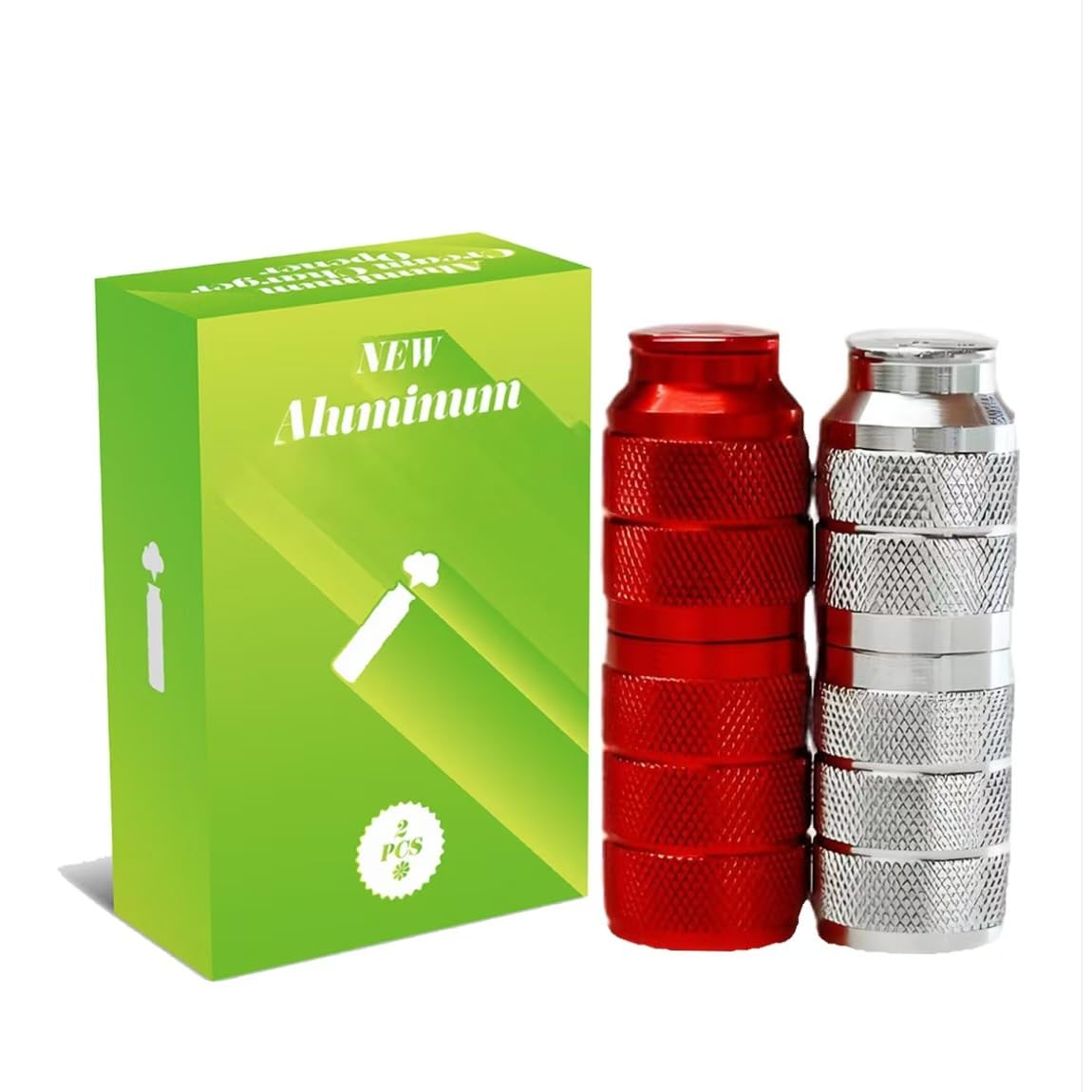 Rotass 100% Aluminum Cream Opener Cracker (2 packs), Red+Silver