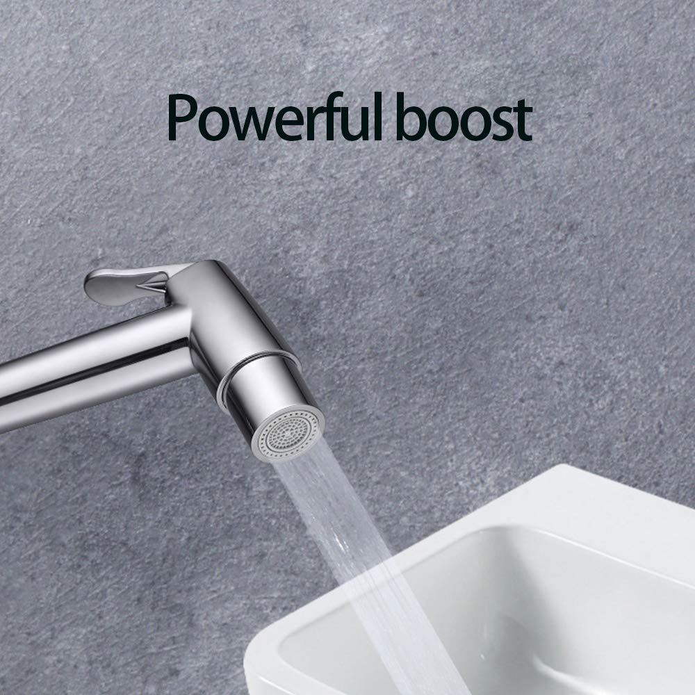 Pistola a spruzzo per WC per rubinetto pressurizzato per WC senza perforatore, risciacquo per pannolini, ugello per la pulizia dell'igiene personale, pistola per acqua da bagno, spruzzatore per W
