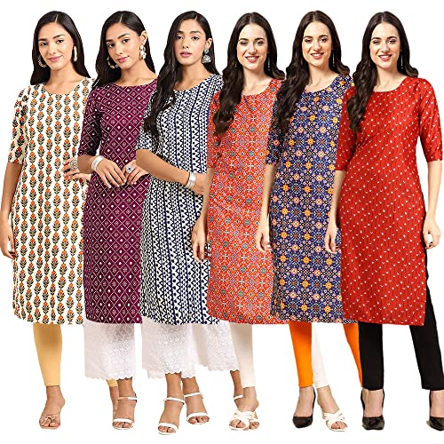 Image of Pinkmint Women's Crepe Digital Printed Straight Kurta