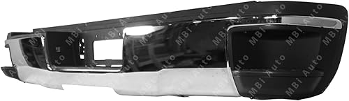 Miniatura 3 de MBI AUTO - Ensamblaje de parachoques trasero cromado, compatible con Chevy Silverado 2015-2019 y GMC Sierra 2500 3500 Dually 15-19, GM1103188