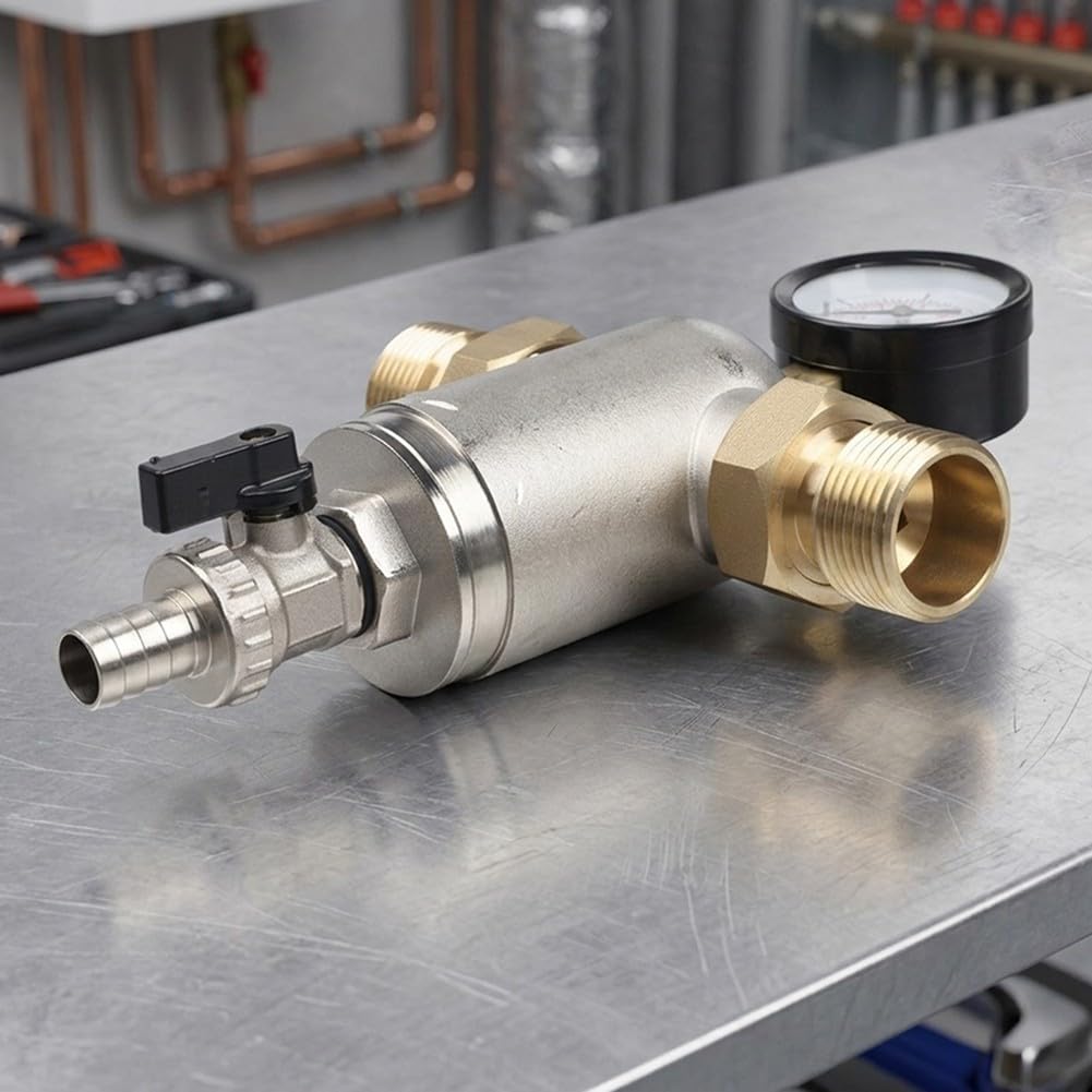 Filtro magnetico per caldaia per riscaldamento a pavimento, addolcitore d'acqua in linea DN15 DN20 DN25 rimozione ruggine connessione filettata (DN25)