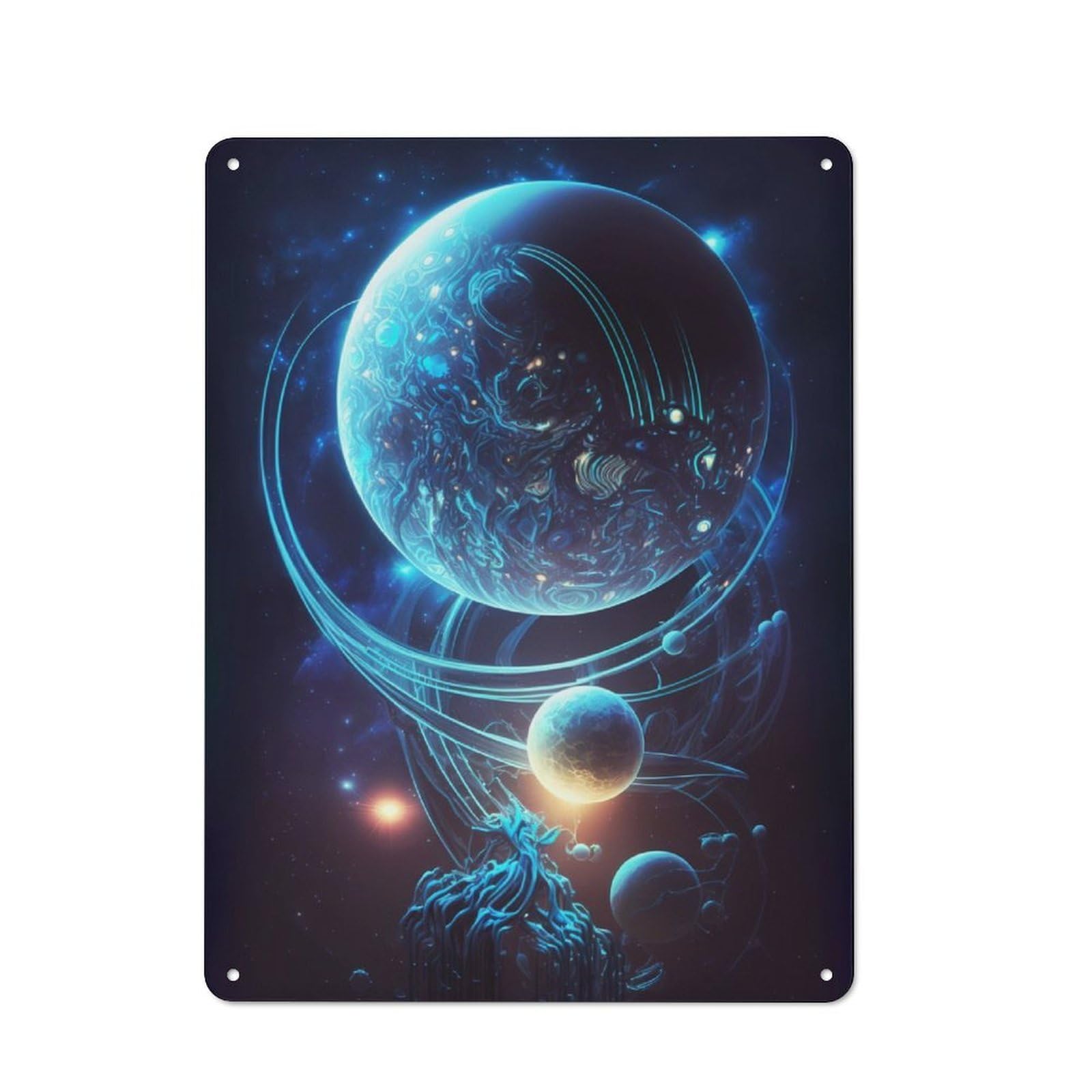 Junmoney Planet Of Alien Rustic Tin Sign 40X30cm For Café Or Restaurant, For Café Owners And Decorators, For Retro Home Interiors