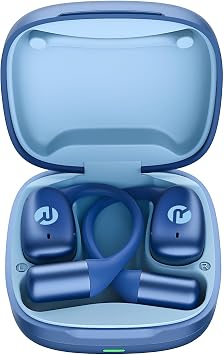 Raycon Essential Open Ear Earbuds Open Ear Headphones, Earbuds Wireless Bluetooth, Sweat & Water-Resistant Earphones, Running Headphones with Ultra-Lightweight Design, 36 Hours Battery Life (Blue)