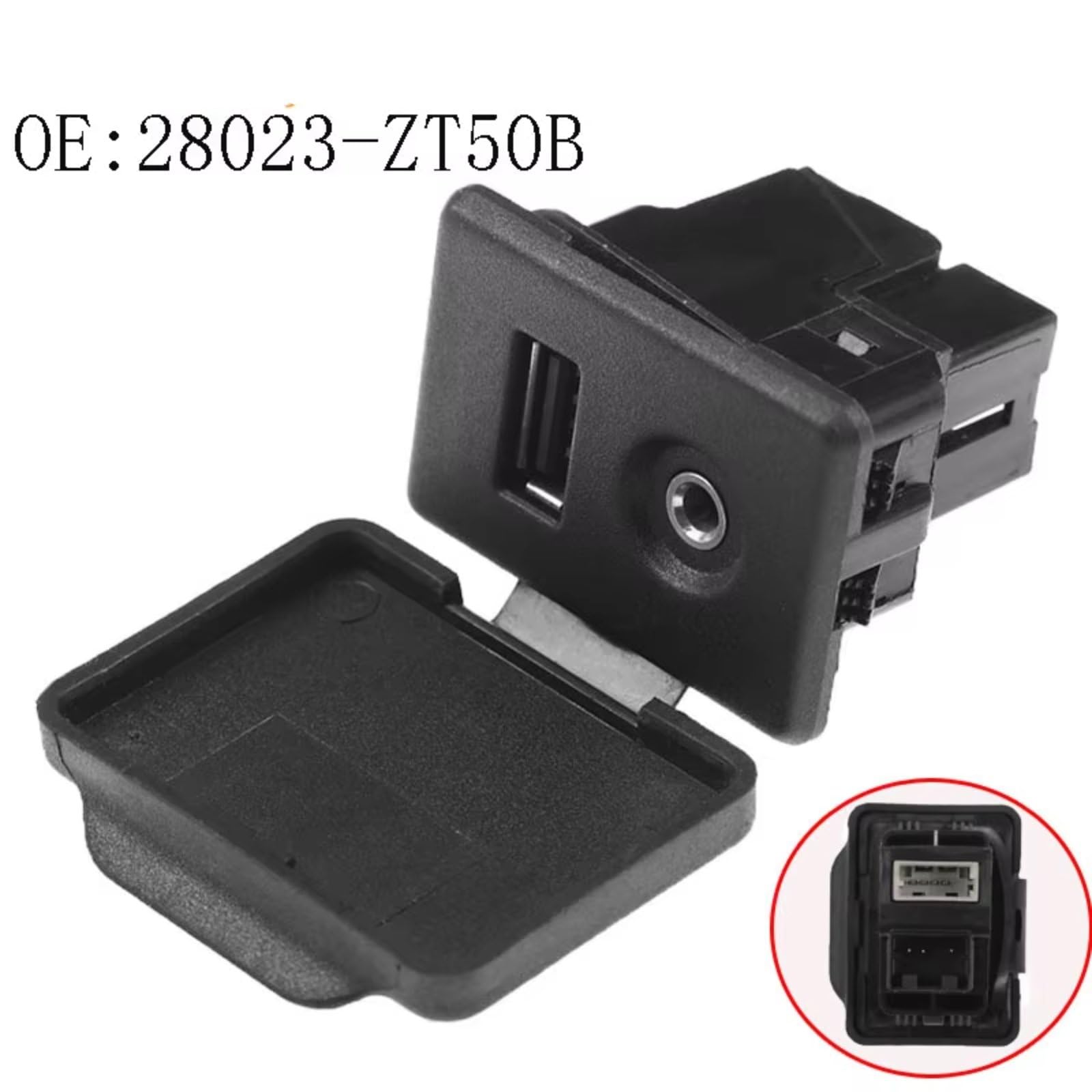 Conector De Toma De Carga AUX Compatible Con Nissan Para Sentra 2010-2014 Módulo De Audio Auxiliar Consola Salida USB 28023-ZT50B Audio Y Enchufe USB Puerto