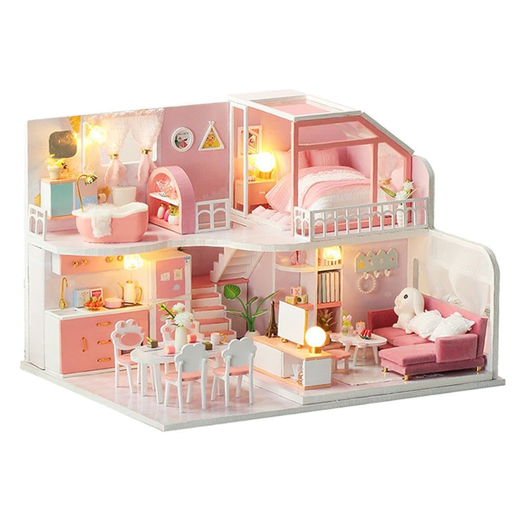 Costruire insieme con il kit fai da te per la casa delle bambole | miniatura e i mobili per la casa delle bambole in miniatura, incoraggiando lo sviluppo abilità nei bambini. Kit di accessori