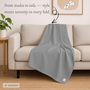 Amazon.co.jp: Iyengar コットン100%ヨガブランケット グレー 4枚