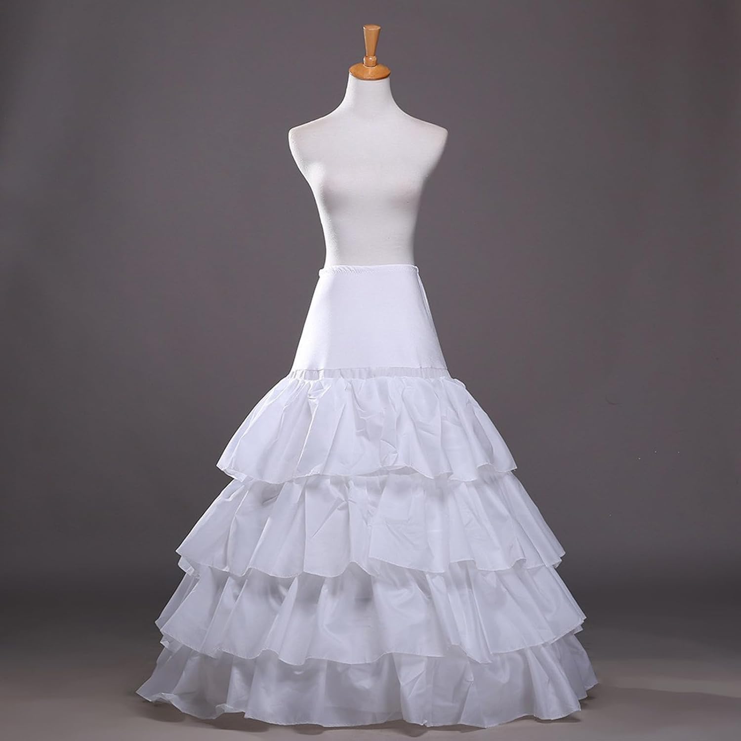 Women Hoops Petticoat White A-line Crinoline Skirt Underskirt for Bridal Wedding Dress Ball Gown Skort