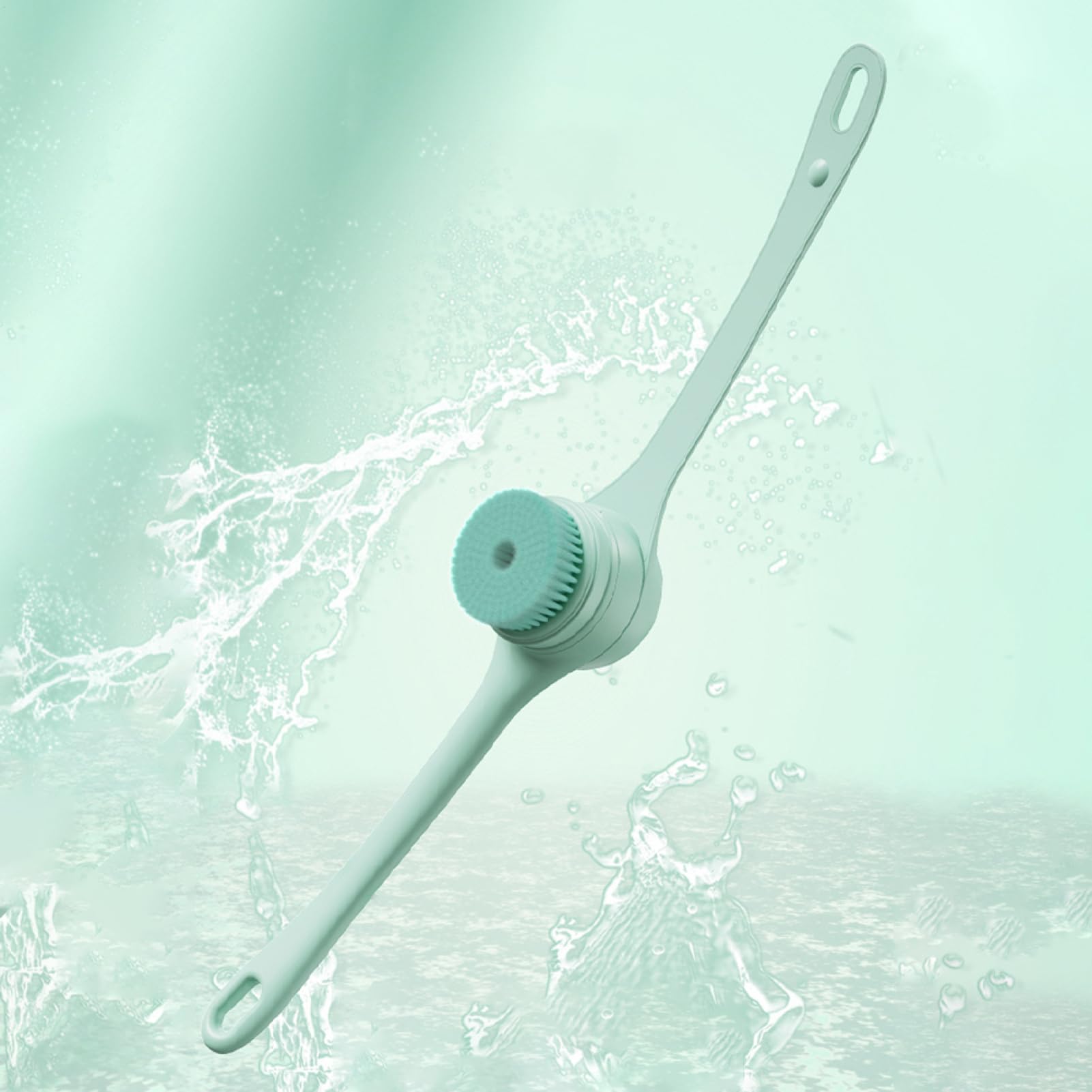 Cepillo de baño eléctrico, limpiador de espalda para ducha,Cepillos de | baño y cuerpo de mango largo impermeables - Cepillo de espalda eléctrico con batería grande para pies
