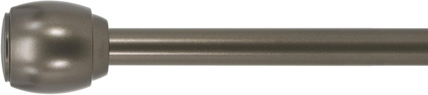 Decopolitan 5/8" Cap Curtain Rod Set, 28 to 48 Inches, Bronze 28 to 48 Inches Bronze
