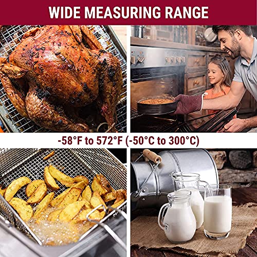 Image of TempPro TP03B Digital Instant Read Meat Thermometer Kitchen Cooking Food Candy Thermometer with Backlight and Magnet for Oil Deep Fry BBQ Grill Smoker Thermometer(Previously ThermoPro)