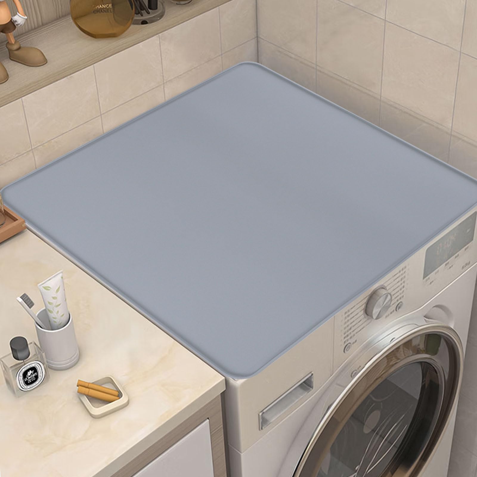 Tapis Antidérapant En Silicone Pour Machine à Laver Et Réfrigérateur – Dimensions 60x60 Cm, Bords Surélevés – Protection Contre Les Liquides Et Rayures