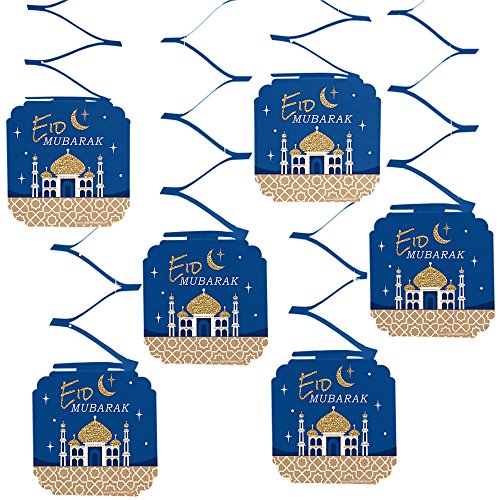 Big Dot of Happiness Ramadan - Eid Mubarak Hanging Decorations - 6 Count