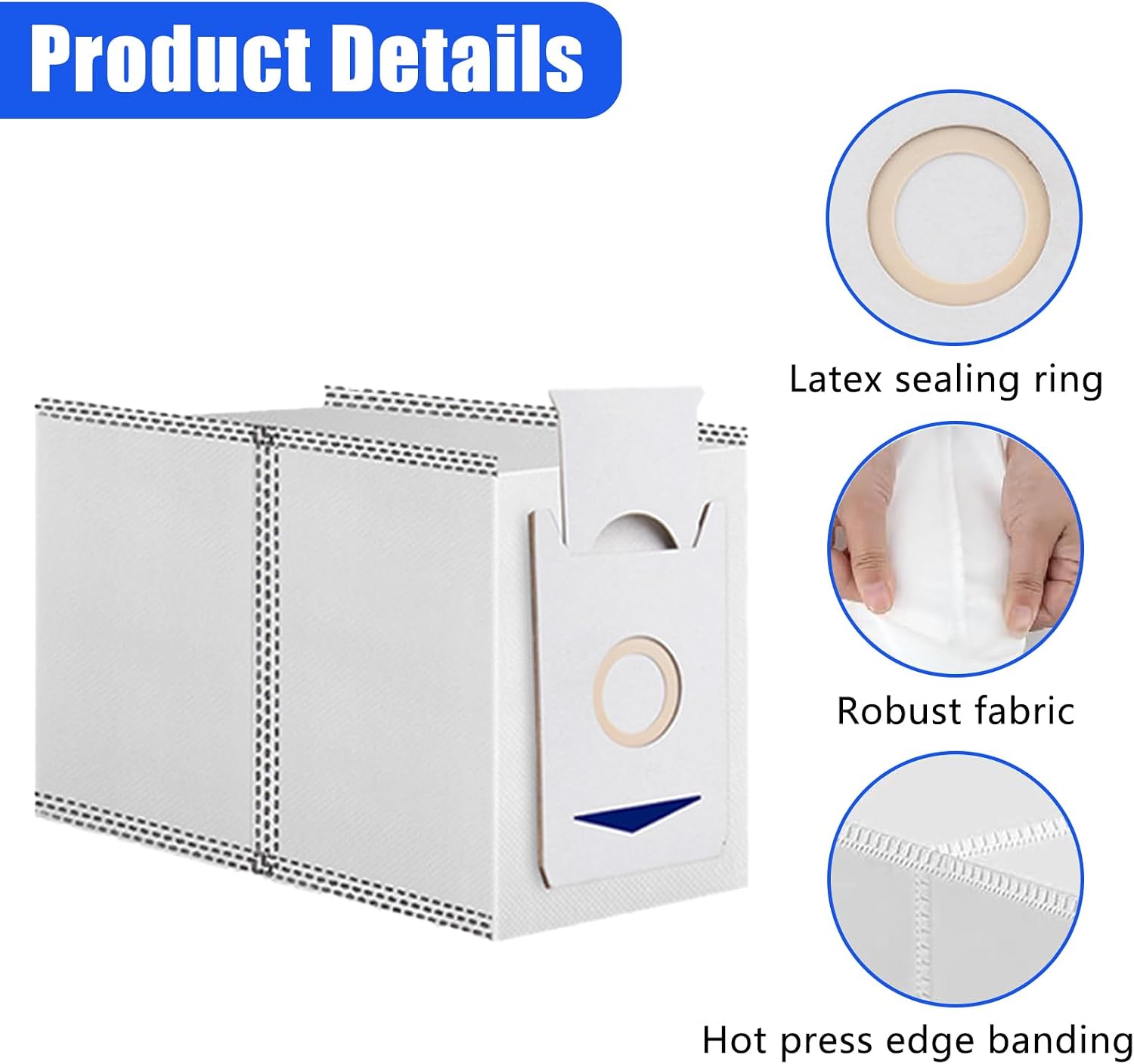 12 Pack Dust Bags for Ecovacs Deebot T30 / T30 Pro / T30 Max Vacuum Cleaner, Automatic Dust Collection with Large Capacity Vacuum Bags Replacement Dust Bags