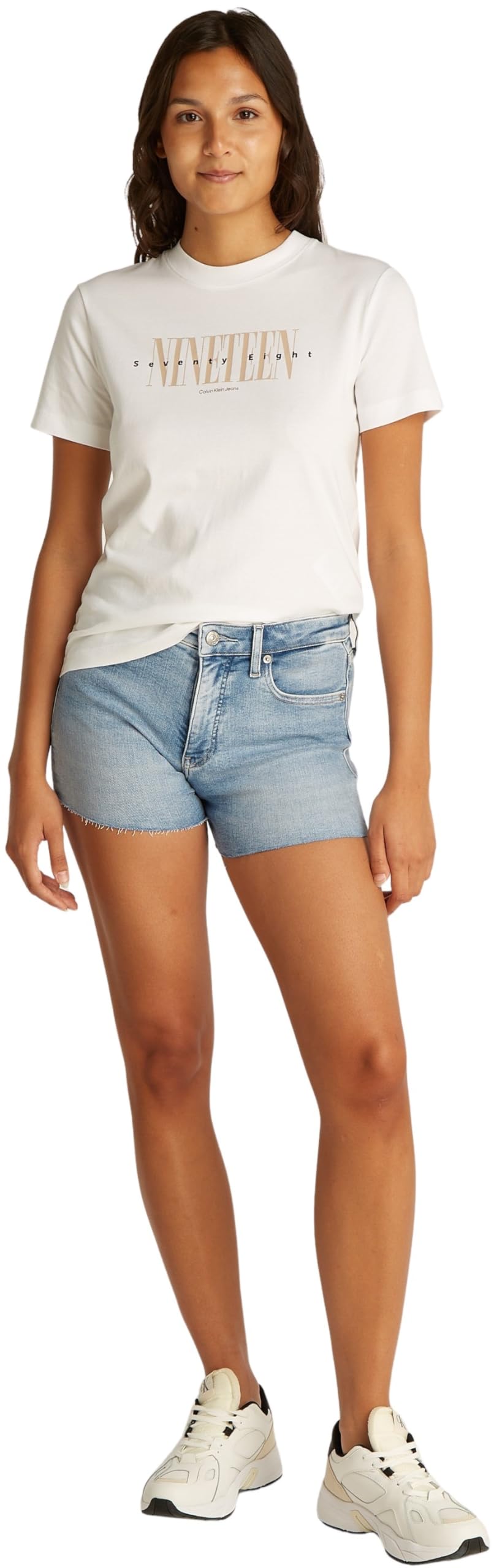 Calvin Klein Mid Rise Short J20j225158 - Szorty z 5 kieszeniami Kobiety