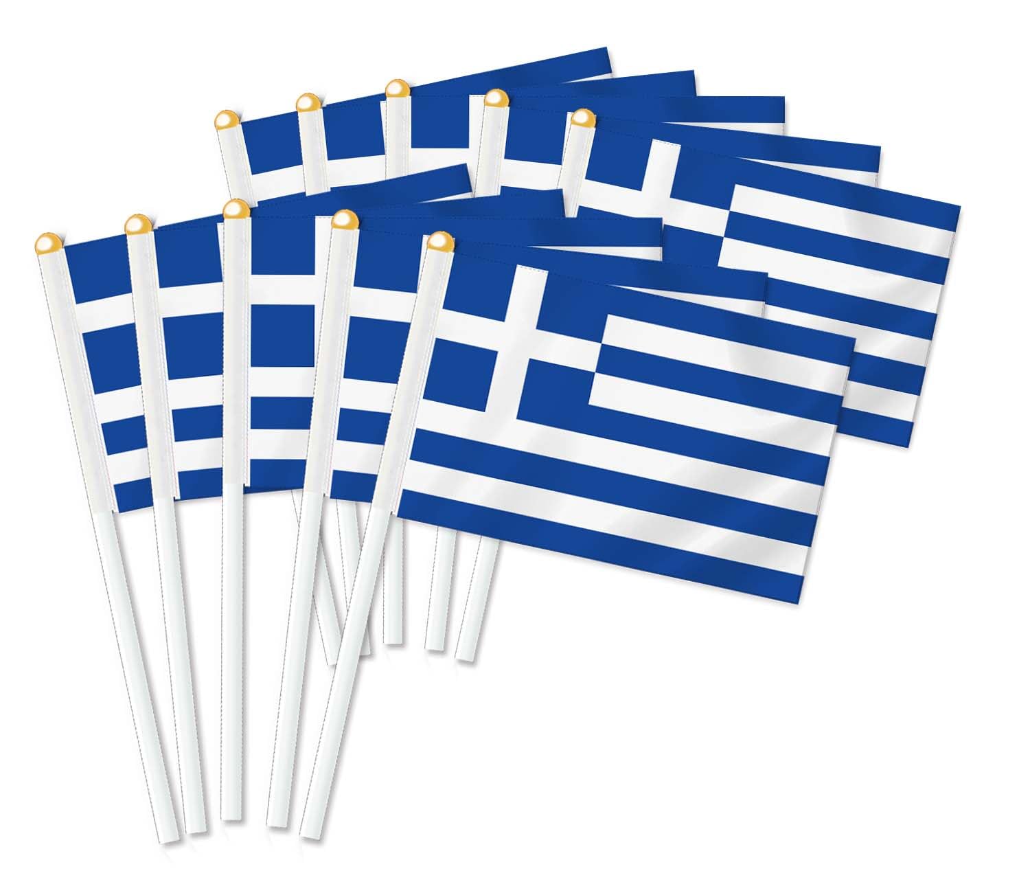 25 PCS Greece Handheld Flag,Greek Decor Hand Held Flags,Decoration Banner — image 1