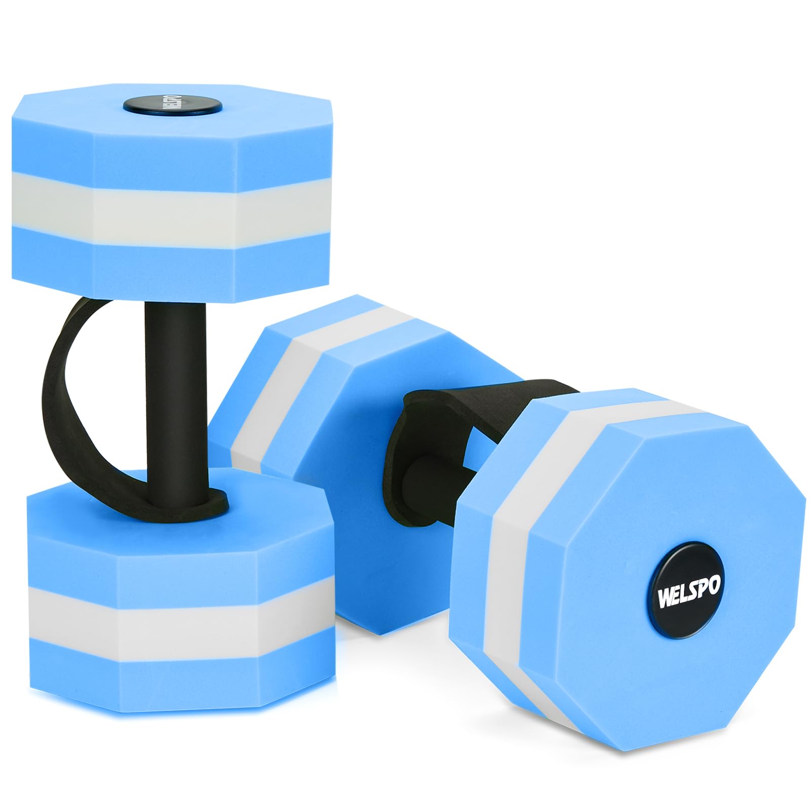 1 Pair EVA Foam Water Dumbbells for Pool Exercise, Water Weights Aquatic Exercise Dumbbells, Aquatic Fitness Weights, Enhance Your Fitness Journey with Water Aerobics Equipment and Pool Weights