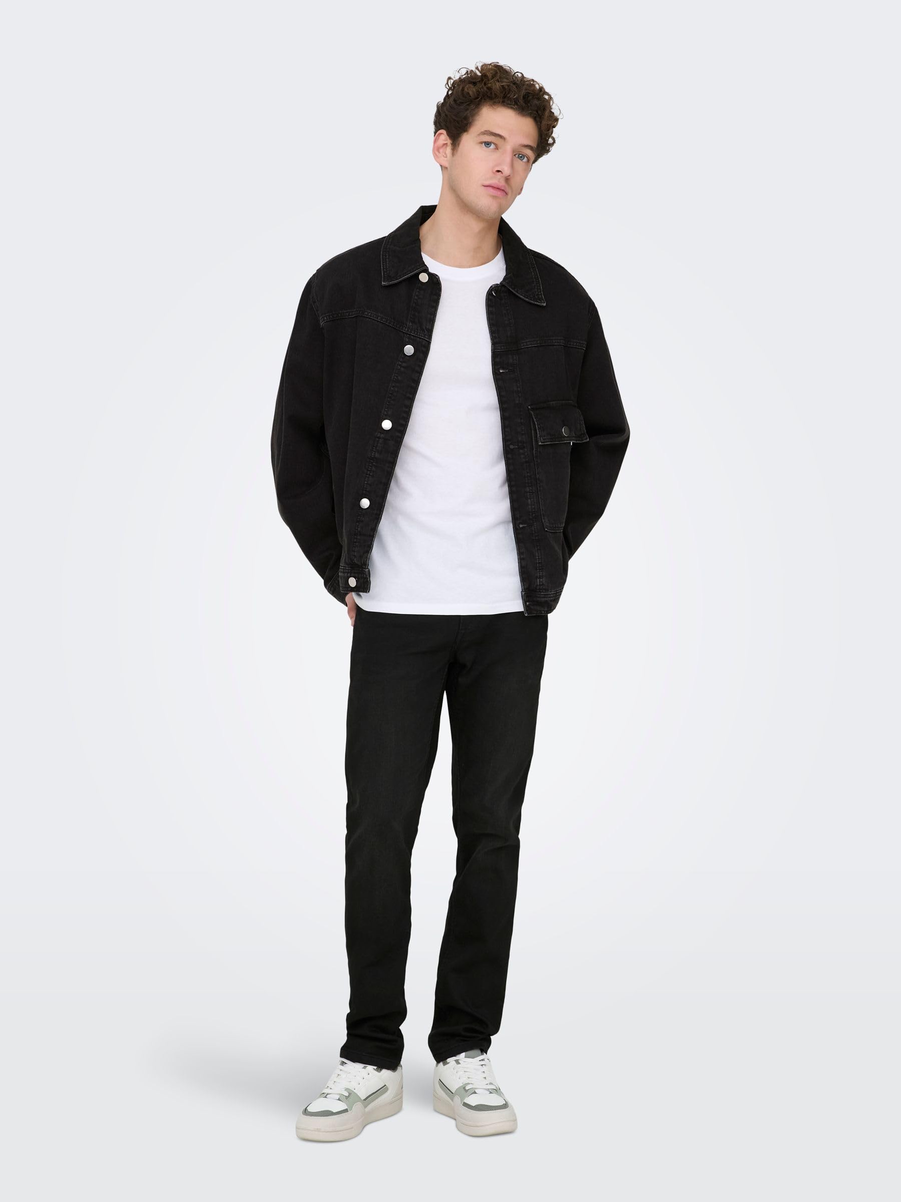 ONLY & SONS Onswarp Grey Dcc 2051 Noos Dżinsy skinny Mężczyźni