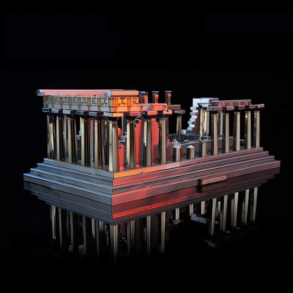 Microworld 3D Metal Puzzle - Temple of Athena Architecture Model Kit, DIY Challenge for Adults, Arts & Craft Assembly Brain Teaser Gift Toys for Teens - 142 Pcs