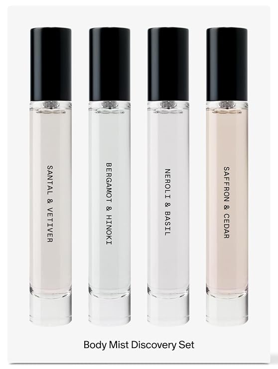 Salt & Stone Body Mist Discovery Set, 4 Mini Fragrance Sprays, 0.34 oz Each