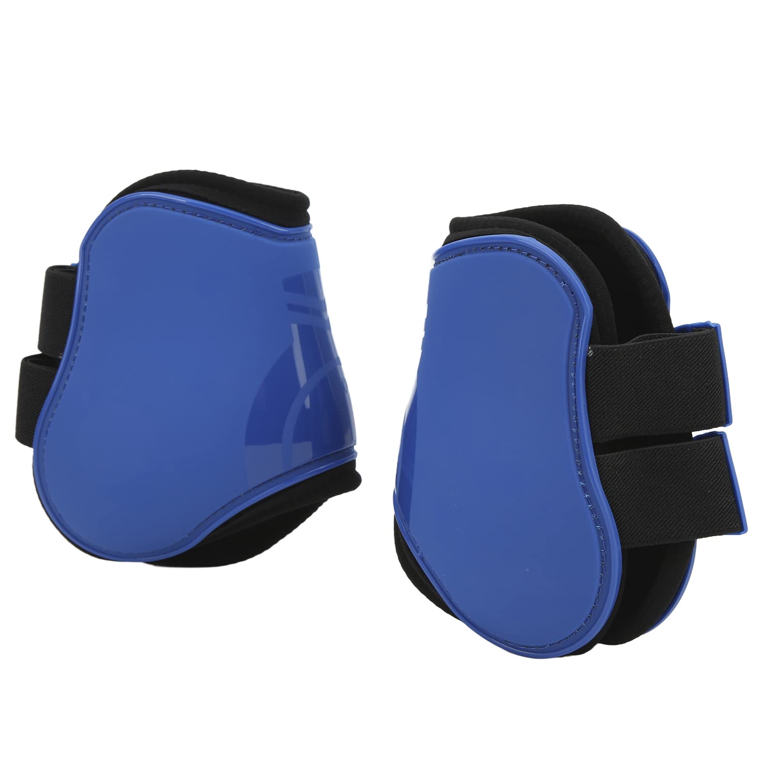 4 pezzi Stivali posteriori anteriori per cavallo Stivali per gambe in neoprene resistenti agli urti Stivali per tendini per cavalli per saltare Sport ad alta velocità (Un conjunto de azul delante y