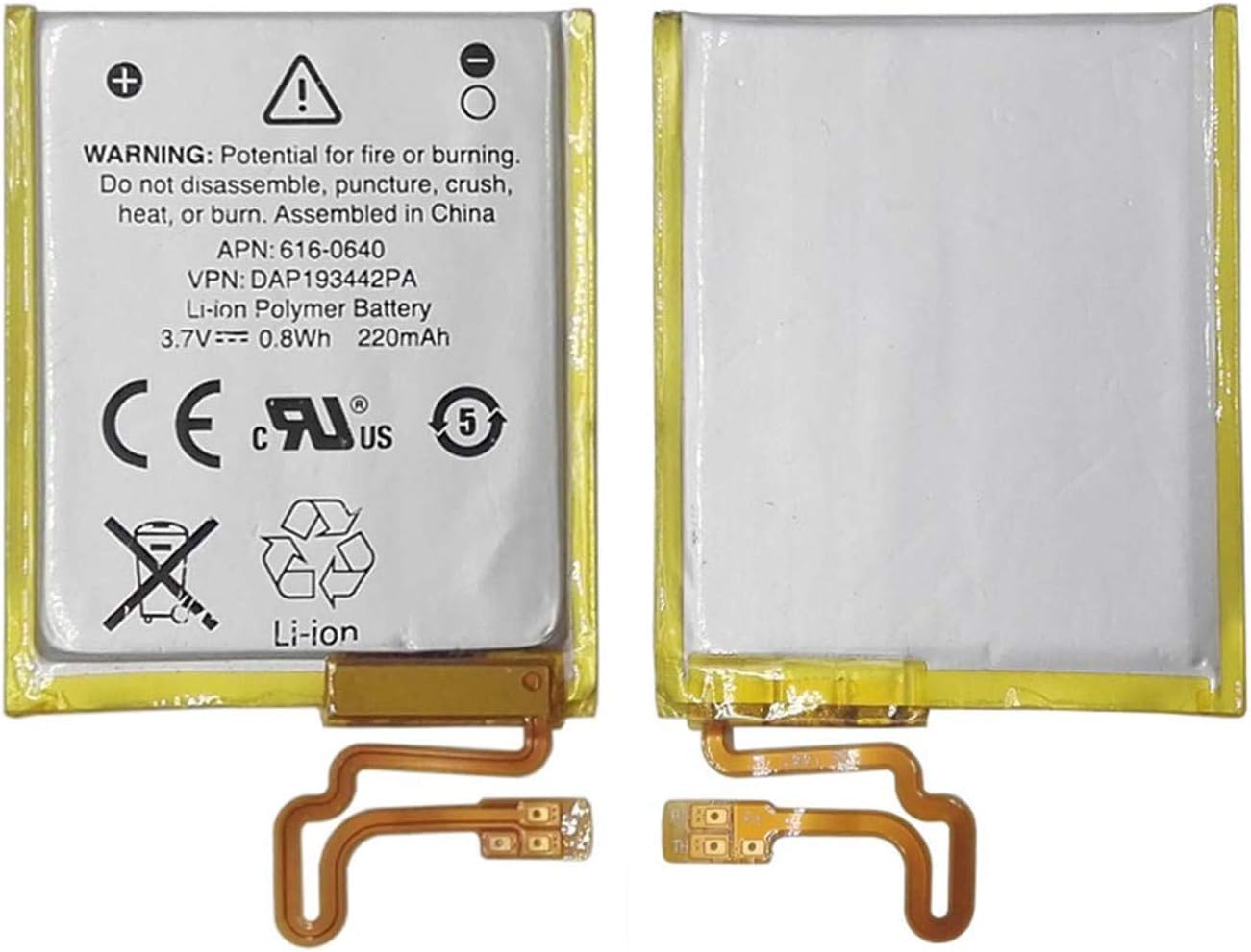 Amazon.co.jp: 616-0639 616-0640 交換用バッテリー iPod Nano 5th16G