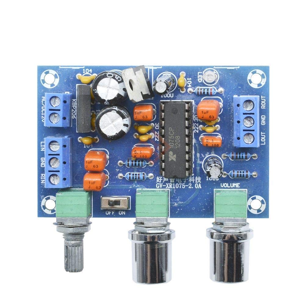 REES52 XR1075 12V Preamp BBE Sound Board Preamplifier BBE Sound Surround Effect Amplifier Preamp Audio Board Module
