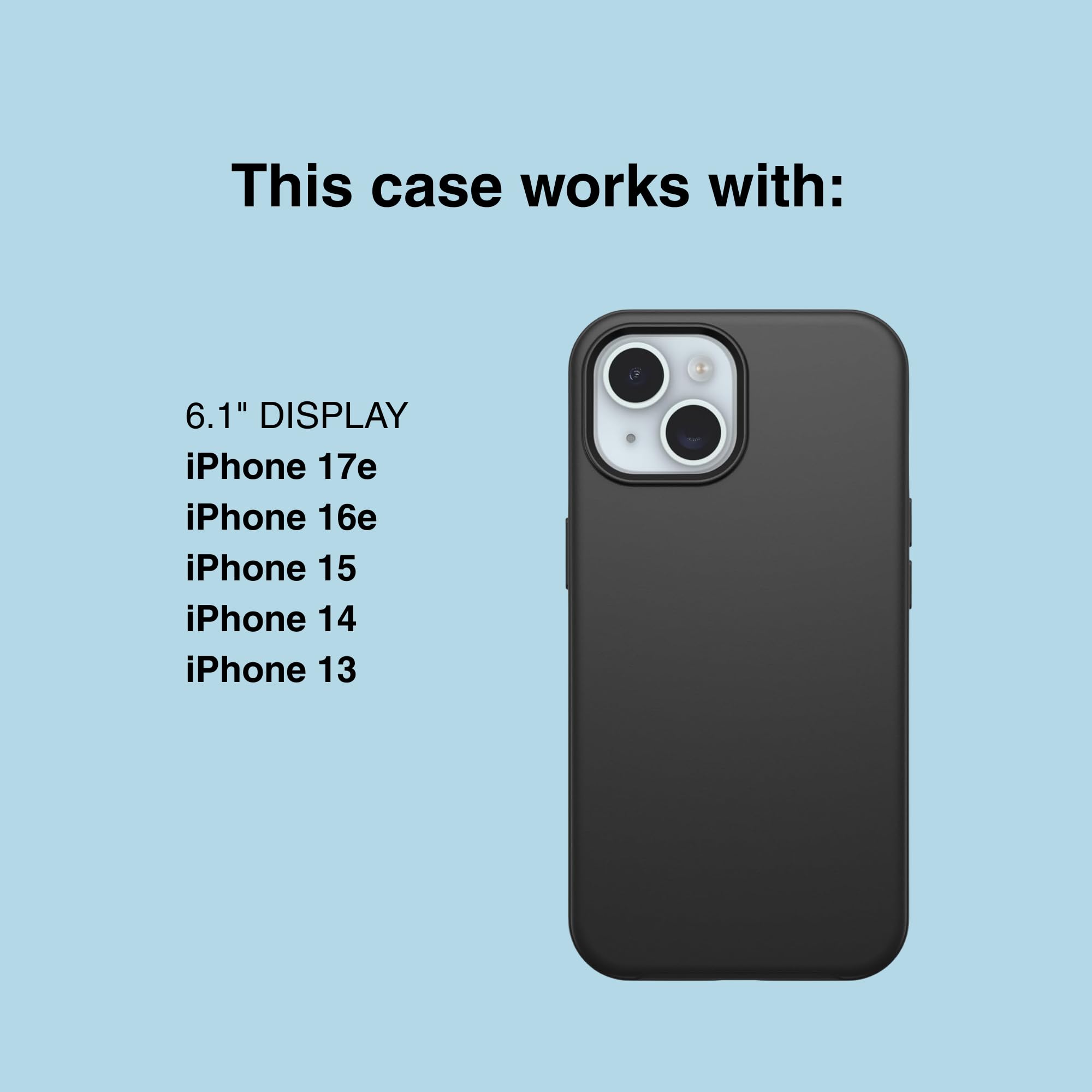 OtterBox Custodia per iPhone 15, iPhone 14 e iPhone 13 Commuter Series - Denim Crisp (Blu), Sottile e Resistente, Tascabile, con Protezione per Le Porte