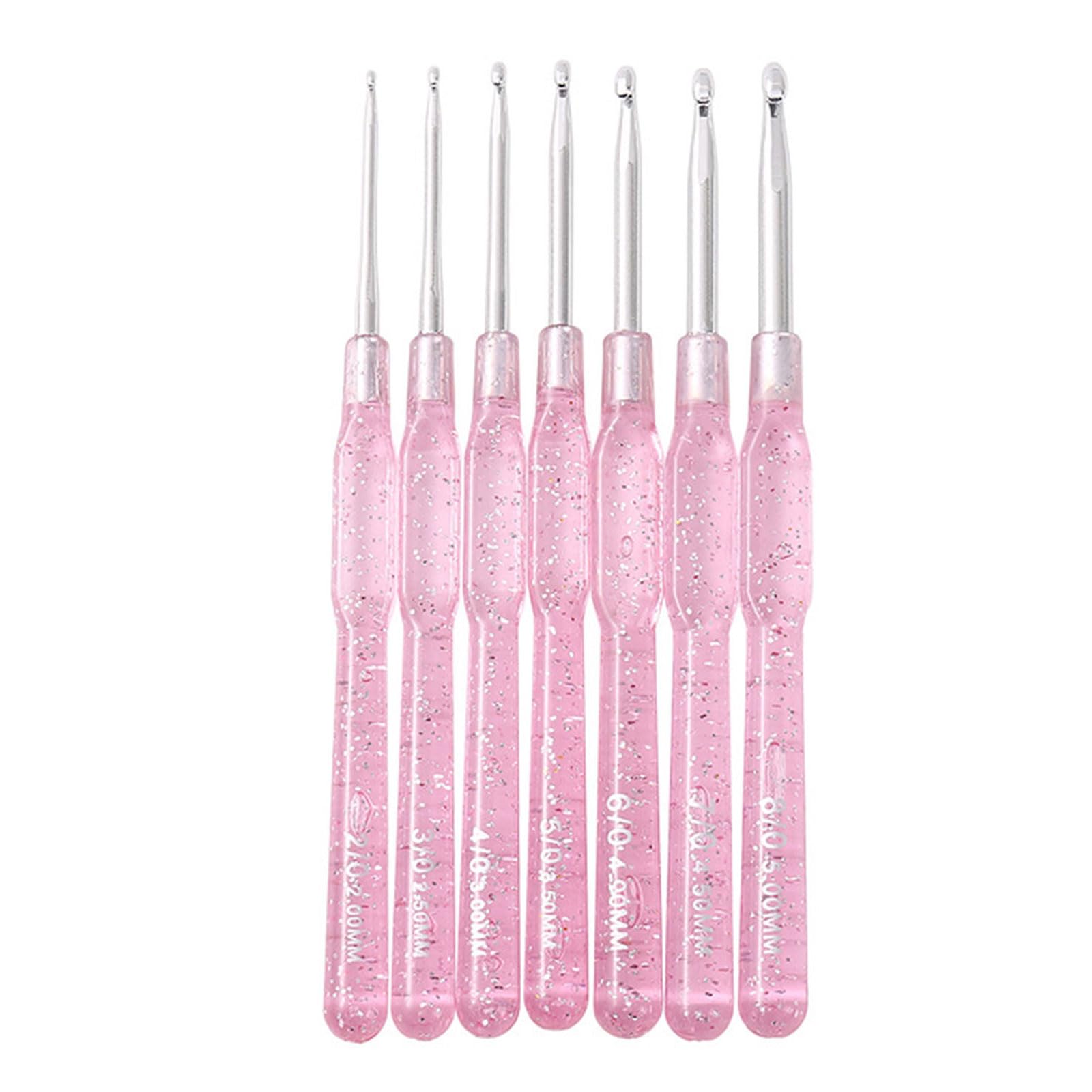 Creative Crochet Hook Set Multiple Size Ergonomic Handle Enhances Knitting Social Crafting Activity Yarn Craft