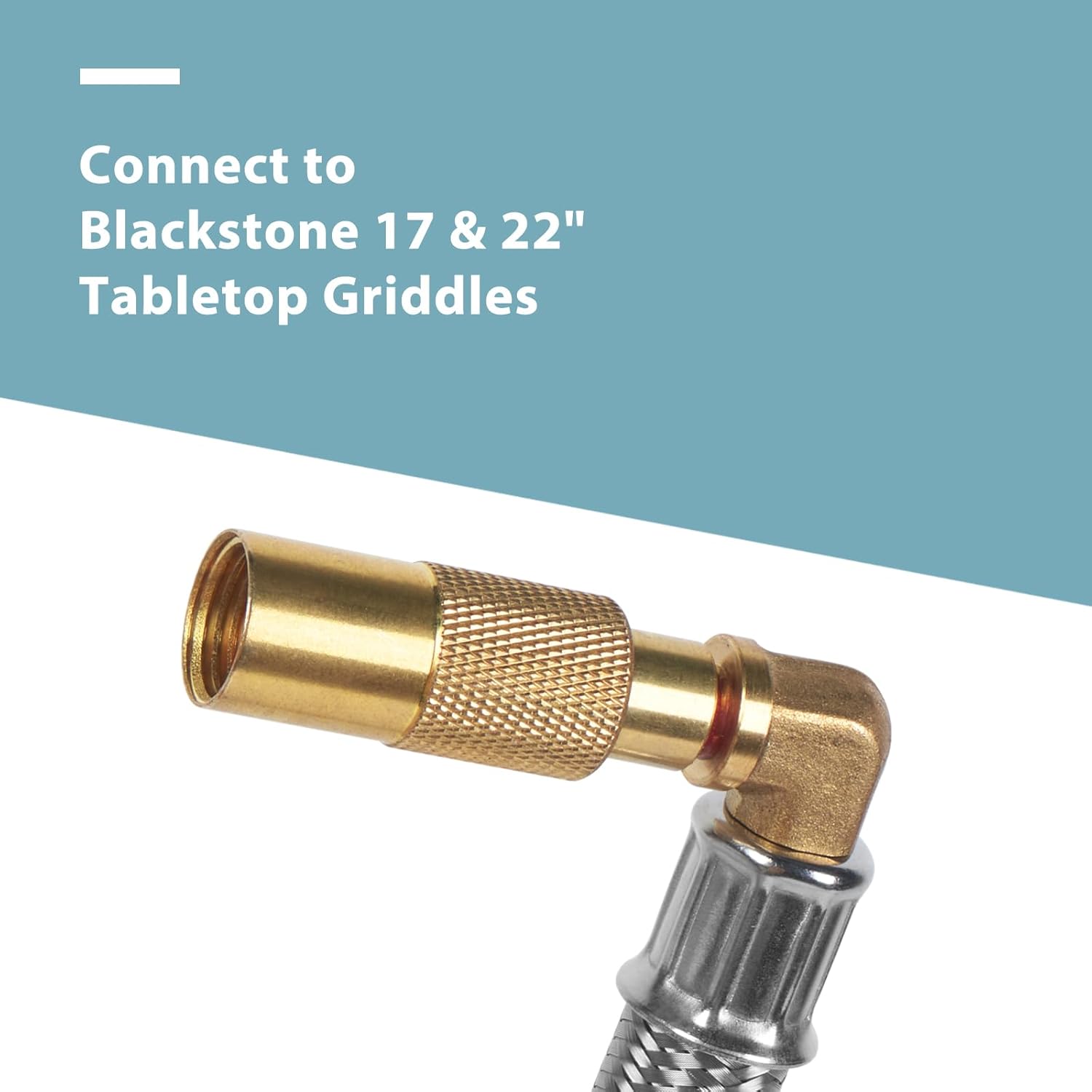 SHINESTAR Propane Adapter Hose with Regulator for Blackstone 17 & 22 Inch Griddle, 5 Feet Sturdy Braided Hose, Connect to Large Propane Tank